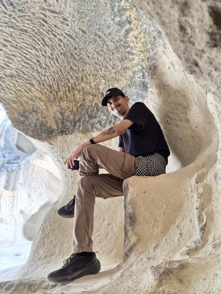 Draft in a cave in Cappadocia