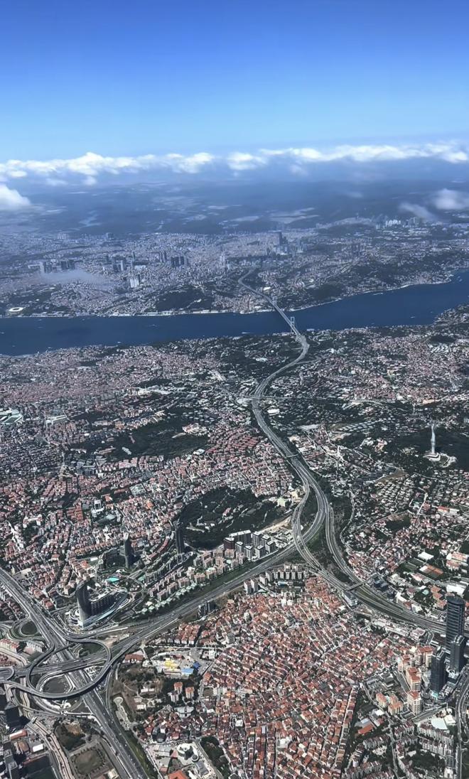 First view of Istanbul and the Bosphorus